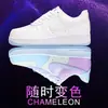 Putian Aj Cuatro Estaciones Af1 Air Force One Inducción Térmica Costura Colorida Camaleón Zapatos Blancos para Hombre y Mujer Sneakers Dunk