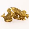 Atacado de fábrica ornamentos de peixe dragão dourado em latão peixe anual ornamentos de peixe sala de estar varanda armário de vinho decorações para casa