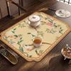 Novo Tapete de Mesa Absorvente de Terra Diatomácea Estilo Chinês, Tapete Drenante Antiderrapante para Mesa de Centro Estilo Zen, Absorvente e de Secagem Rápida