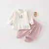 Conjunto de Sudadera para Niñas para Primavera y Otoño, Sudadera Estilosa de Dibujos Animados para Bebés, Conjunto Casual de Dos Piezas Súper Lindo y Adorable para Niños