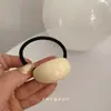 Diadema Chic Coreana Dongdaemun para Mujer Simple Elegante Estilo Frío Acrílico Arco Banda de Goma Negra para el Cabello Cuerda para el Cabello