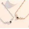 Agita la red de sonido de celebridades 100 idiomas Te amo un ciervo tiene tu memoria pulsera de amor femenina simple regalo para amante