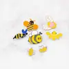 Accesorios de Dibujos Animados Europeos y Americanos Más Vendidos Broche de Animales de Moda Personalizado Creativo Set de Abejitas Broche de Aceite Goteando Ropa