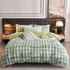 Conjunto de Quatro Peças de Veludo de Leite Mais Vendido Transfronteiriço, Lençol e Capa de Edredom de Veludo de Coelho, Conjunto de Cama de Quatro Peças de Veludo de Leite Grosso de Inverno