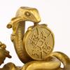 Adornos de Tortuga Xuanwu Latón Emperador Xuanwu Decoración para el Hogar Sala de Estar Oficina Tamaño Grande Bestia Divina Tortuga Xuanwu Serpiente