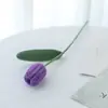 Buquê de Crochê com Fio de Rosa para o Dia dos Namorados, Flores Artificiais de Crochê Girassol para a Temporada de Formatura, Miosótis, Tulipas, Flores Artificiais