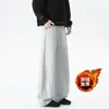 Calça de Moletom Desconstruída com Barra Curva Estilo Americano para Homens, Marca Tendência de Outono, Calça Casual Reta de Peso Pesado, Calça Longa Versátil de Perna Larga Solta