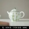 Serie de Juego de Té Pintado a Mano de las Dinastías Tang y Song, Juego de Té Kung Fu para Uso Doméstico, Incluye Gaiwan, Tetera, Tazas de Té, Posavasos, Recipiente para Té y Colección de Cuchara para Té