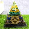Nuevo Cristal Natural Transfronterizo Piedra Triturada Resina Pirámide Adorno para el Hogar Artesanía Adorno para el Hogar Chakra