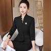 Moda Otoño e Invierno Falda Slim Ol Cuello Blanco Salón de Belleza Joyería Ropa de Trabajo Traje Profesional Traje para Mujer
