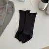 Calcetines Apilables Estilo Coreano para Mujer, Calcetines de Punto Finos Lisos para Primavera y Otoño, Calcetines hasta la Pantorrilla, Calentadores de Piernas Versátiles y Adelgazantes