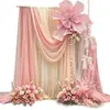 Decoración de Habitación de Boda de Novia Rosa Serpentinas Decoraciones de Techo Personaje Fondo de Pared Junto a la Cama Adornos Juego de Cuatro Piezas Rojo Dormitorio