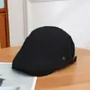 Gorra Plana de Retazos Retro Británica para Hombres y Mujeres, Gorra de Periodista Artística de Ala Corta, Boina Casual Estilo Maillard de Pico de Pato