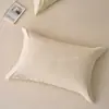 Fronha de Algodão Escovado Espesso 100S para Hotel Cinco Estrelas 48cmx74cm Fronha de Cor Sólida Peça Única de Algodão Puro