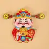 Ímã de Geladeira Criativo Estilo Chinês Ano Novo Deus da Riqueza, Ímã de Decoração de Fada Fofa Atrai-Fortuna, Adesivo Magnético de Resina de Primavera