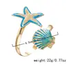 Pulsera de Playa Nueva Bohemia con Estrella de Mar y Concha Transfronteriza Europea y Americana para Mujer, Diseño Creativo Exquisita Joyería de Vacaciones