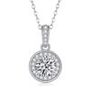 Collar Colgante de Cadena Larga Estilo Coreano En Stock Versátil Transfronterizo Simple Moda Plata S925 Moissanita Estilo Yis Verano para Mujeres