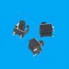 Suministro de interruptor de microbotón de pie corto con conector frontal de 4,5 x 4,5, 4,5 x 4,5 x 5 H