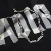Acero de Titanio Moda Fresca Collar Pulsera para Mujer hiphop Collar Cubano Redondo Cuadrado Estilo Simple Estilo Frío Accesorios para Pulsera