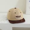 Chapéu de Outono Estilo Japonês para Crianças com Letra Hello, Boné de Baseball com Aba Macia para 0-3 Anos, Chapéu de Bebê com Aba Enrolada, Exportação