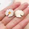 Pingentes de Gota de Óleo de Flor Branca Pura Margarida Flor de Cerejeira Rosa Crisântemo Brincos Pulseira Acessórios de Joia DIY Atacado