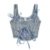 Corset de Alça Europeu e Americano Transfronteiriço com Características Emagrecedoras e Modeladoras, Lindo Design nas Costas, Design Estilo Fita, Corset de Baleia com Costas Abertas