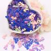 Estrellas huecas sirena flor de cerezo maquillaje de escenario infantil brillo lentejuelas diy material pegamento funda de teléfono móvil lentejuelas 10g