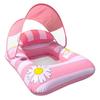 Cama Flotante Inflable con Respaldo de Flor de Fábrica Silla Lounge Acuática Plegable de PVC Silla Lounge Plegable para Exteriores Silla Lounge Acuática para Adultos