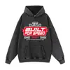 Suministro transfronterizo sudadera con capucha y estampado inglés audaz estilo americano, sudadera de cuello redondo, talla grande extragrande