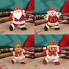 Adornos navideños, muñeco de nieve, ciervo, anciano, regalo de Navidad, pequeño colgante, muñeco de peluche, colgante para árbol de Navidad, suministros