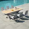 Mesas e cadeiras para pátio externo, mesas e cadeiras de chá ao ar livre, mesas de jantar comerciais de lazer para terraço externo, conjuntos de mesa e cadeira para jardim de villa