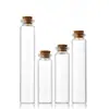 Botella Controlada de 22 ml con Tapa de Rosca y Tapón de Corcho, Botella de los Deseos, Botella de Deriva, Botella Dispensadora de Pastillas de Alcanfor Dulce, Botella de Almacenamiento para Perlas Doradas
