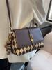 Bolso de Nueva Llegada 2024 Bolso Retro de Moda Bolso Cuadrado Pequeño Portátil de Hombro Único Romboidal para Mujer Popular Textura Bolso de Axila
