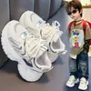 Tênis de malha estilo "dad shoes" infantil 2026 verão para meninas, respirável, color block, sola macia, leve, moda estudantil, tênis casual