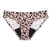 Pantalones Menstruales de Cuatro Capas de Tiro Bajo para Mujer, Pantalones Sanitarios a Prueba de Fugas para la Menstruación, Ropa Interior Menstrual con Estampado de Leopardo