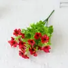 Flores de Simulación de Amazon Nuevo Eucalipto Violeta Pensamiento Tres Colores Flores Artificiales de Seda Floreros Decorativos de Mesa para Exteriores