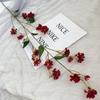 Flor artificial salgueiro neve orquídea, salgueiro crisântemo, linha de salgueiro neve arranjo de flores salão de casamento material de flor, ramos longos, altura, pequenas flores falsas florais
