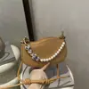 Bolsa de Hombro para Mujer Tendencia Estilo Coreano Ins 2026 Primavera Color Caramelo Cadena de Perlas Bolso de Axila Bolso de Hombro Dulce de Moda