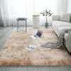 Alfombra larga de pelo para uso doméstico en sala de estar para niñas, alfombra de mesita de noche para dormitorio, felpudo de felpa de cobertura total, alfombra para sofá y mesa de centro