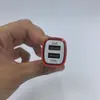 Cargador de Coche, Cargador de Coche Universal Doble USB para Teléfonos Móviles, Cargador Doble USB Luminoso, Cargador de Coche Cohete con Luz