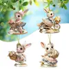 Decorações de Pendurar Atmosféricas Acrílico Kawaii Enfeites Transfronteiriços 2D Páscoa Decorações Penduradas Coelhinho Feriado Item Quente
