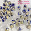 Sello interior lámina de oro cielo estrellado arena cuentas sueltas cuentas de vidrio DIY pulsera de cuentas hecha a mano collar accesorios de joyería material
