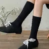 Meias cobrindo o pé para mulheres, outono e inverno, cor café, meias largas para mulheres para combinar com sapatos pequenos de couro, meia-calça Maillard, estilo balé, meias de cano médio