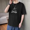 Direto da fábrica 100 Algodão Short-sleeved T-shirt Dos Homens Solto Retro Carta Impressa T-shirt Amantes Do Verão Japonês