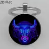 Nueva Joyería de Comercio Exterior Transfronterizo: Llavero de Metal con Piedra Zodiacal, Suministro Estable, Venta al por Mayor desde el Fabricante