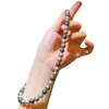 Set de Pulsera y Collar de Perlas Shijia de Color Mixto Gris Maillard para Café de Alta Calidad