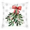 Funda de almohada navideña transfronteriza, funda de almohada navideña, estampado de cáñamo de árbol de Navidad, decoración de residencia de alces, funda de almohada festiva