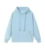 Primavera y Otoño 320g Delgado Conjunto Padre-Hijo Hombro Caído Sudadera con Capucha Personalizada Holgada Casual Chaqueta de Color Sólido para Niños Venta al por Mayor