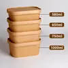 Caixa de Embalagem Descartável de Papel Kraft para Salada de Macarrão, Comida Leve, Para Levar, Fast Food, Marmita Comercial, Caixa de Arroz Frito, Caixa de Frutas