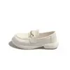 Zapatos de Cuero de Suela Blanda para Mujer 2025, Estilo Británico, Zapatos de Trabajo con Tacón Grueso, Zapatos Planos para Mujer, Mocasines de Primavera y Otoño, Exclusivamente para Exportación Transfronteriza